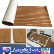 EVA Boat Flooring Foam Marine Faux Teak Decking Carpet Light Brown White stripe