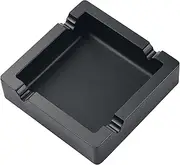 Cigars Large Black Cigar Ashtray and Big Cigarette Ashtrays Dual-use Unbreakable Silicone Ashtray with 4 Cigars and Cigarettes Dual-use Grooves for Patio/Outdoor/Indoor Ashtray Home D?cor