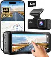 REDTIGER 4K Dash Cam Front, 5G Wi-Fi App Control, 3.18'' Touch Screen Dash Camera for Cars, 2160P UHD Night Vision, Included 32GB Card, 160� Wide Angle, Built-in GPS, Parking Mode, Loop Rcording (F8)