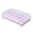 Egg Storage Containers 15 Grids Stackable Refrigerator Egg Carrier Box Dispenser