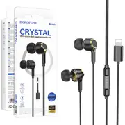 BOROFONE BM90 Lightning Wire Controlled Digital Earphones Headphone With Microphone Supports Calls Audio Plug Wired Headset For iPhone /iPad