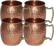 AakratiCraft Handmade Pure Copper Hammered Moscow Mule Mug,Set Of 8