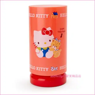 asdfkitty可愛家☆KITTY復古圓柱型LED小夜燈/擺飾燈/氣氛燈/室內燈-日本正版商品