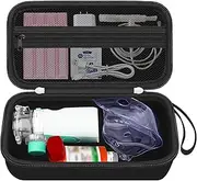 TsuiWah Travel Case for Portable Nebulizer Machine for Adults and Kids, Asthma Inhaler Carrying bag, Inhaler Spacer Storage Case Organizer, Handheld Mesh Atomizer Machine Holder, Black (Case Only)