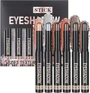 WJnflQN Cream Eyeshadow Stick - Stick Eye Shadow for Women,Matte Shimmer Brightener Smudge-Resistant Makeup Set Pens for Women Birthday Dating Party Wedding