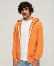 Essential Logo Zip Hoodie | Mojave Orange