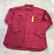 Cabelas Shirt Mens Extra Large Tall Hiking Camp Chamois Flannel USA Heavyweight