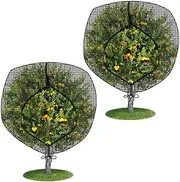 Fruit Tree Netting Covers with Zipper to Protect from Squirrels and Birds Large Netting for Fruit Trees Net Protection, Black, 10' x 13', 2 Pack