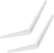 FELTECHELECTR 2 Pcs Metal Angle Bracket Steel Corner Support Heavy Duty Shaped Wall Mounted Shelf Brackets Finish for Home Factory Use