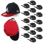 Adhesive Hat Hooks for Wall - 16-Pack Hat Rack, Strong Hold, USA Patented, Black