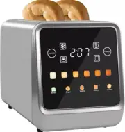 Smart Digital 2-Slice Touch Screen Bagel Toaster with LCD Display & Single Slot