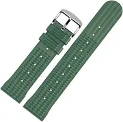 [ALMVIS] Watch Waffle Strap 20mm Watch Bracelets 20/22mm Universal Mens Diver Watch Band Rubber Fit for Seiko Fit for IWC Fit for Astron(Green,20mm)