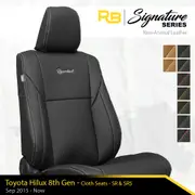 SIGNATURE SERIES Front Row Seat Covers - Toyota Hilux 8th Gen - SR & SR5 with Cloth Seats (Made To Order)
