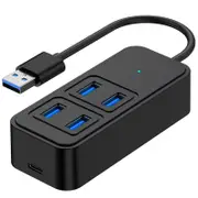5-in-1 USB-C Hub with 4USB 3.0 & 5W DC Charging - USB C Docking Station for MacBook Pro/Air, Laptop, SD/TF Card Reader, Multi-Port Adapter