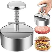 Burger Pattie Press, 304 Stainless Steel Burger Press, Adjustable Burger Press Patty Maker, Perfect Pattie Maker Patty for Parties, Picnic for Delicious Hamburger, Patties, BBQ