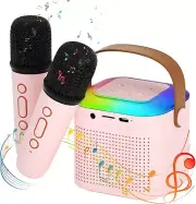 Portable Karaoke Machine, Mini Karaoke Speaker with 2 Wireless Microphones, Blue