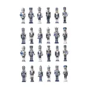 24Pcs Christmas Nutcracker Wooden Ornaments Christmas Tree Ornaments Decor