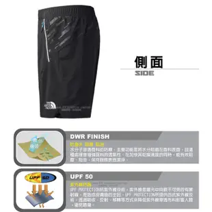 【美國 The North Face】特惠價》男 透氣快乾防潑水戶外運動短褲 快乾纖維 亞洲剪裁 2SMQ 黑色 N