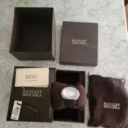 Badgley Mischka Ladies Crystal Watch Stingray Leather Band $495 NWT