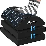 YOUYICI Foot Rest for Under Desk at Work, Gaming Accessories Foot Stool with 3 Adjustable Heights, Memory Foam Foot Rest Cushion Ergonomic Footrest for Office, Home and Car