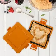 Fxvhojq-Microwave Toastie Maker Nonstick Microwavable Sandwich Maker No Electricity Small Microwave Toaster Wireless Breakfast Sandwich Maker Microwaveable Cookware for Cooking Sandwich