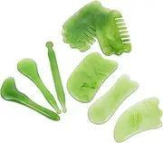 OATIPHO 1Set Scraping Tools for Facial Massage Includes Massaging Plates Combs and Storage Bag for Muscle Relief and Stress Reduction