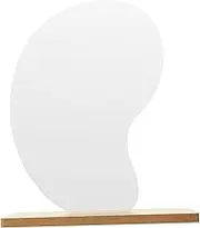 Elegant Flip Makeup Mirror High Definition Surface Desk Mirror Wooden Base for Home Use