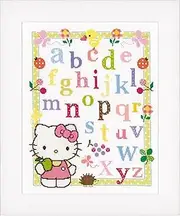 Vervaco Hello Kitty Learning ABC Counted Cross Stitch, Multi-Colour