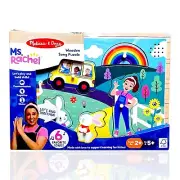 Melissa & Doug Ms. Rachel Song 6pc Wooden Puzzle Toy Brand New