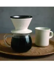 NEW KINTO Coffee Brewer 2 Cups WHITE Porcelain MADE IN JAPAN Tea Hot Drinks