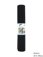 SMARTLINK 2 Rolls PVC Anti-Slip Mat Black 60x300cm - Extra Long Waterproof Non-Slip Floor