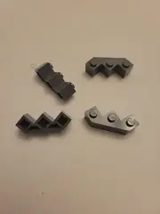 NEW LEGO 4X DARK GRAY FACET BRICK 3X3X1 #2462.