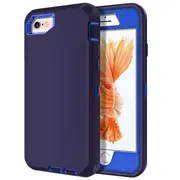 Apple iPhone 6 Plus / 6S Plus Case Drop Resistant Defender Tradies Heavy Duty Rugged Shockproof Tough Cover (Navy Blue / Blue)