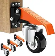 Ronlap Workbench Casters Kit 660 Lbs Capacity, 2.5" Heavy Duty Retractable Casters 4 Pack, Side Mounted Adjustable Table Stepdown Casters