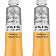 2x Winsor & Newton 200ml Winton Oil Colour Paint Artist Cadmium Yellow Hue