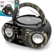 PyleHome PHCD55 CD Player Bluetooth Boombox Speaker (Army)