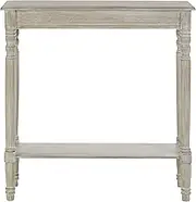 Premier Housewares Grey Wall Mounted Table Console Table Narrow 2-Drawer Console Table Console Tables for Hallway Slim Dimensions H30 x W80 x D80 cm