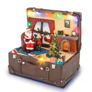 Christmas Suitcase Music Box with LED Light and Moving Tree