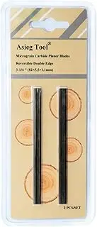 3-1/4 Inch 82mm TCT Planer Blades Knife Portable Hand Wood Razor For DeWalt DW680K D26677K, Bosch PL1632 PL2632K, Makita KP0810 KP0800K, WEN 6530,B&D Craftsman Ryobi Hitachi and most Hand Planer 2pcs