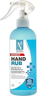 Nutriglow Advanced Organics Hand Rub Sanitizer with Natural Olive Extracts Kills 99.9% Germs & 100% Safe for Kids and Babies, Anti-Bacterial, Alcohol Based, Non Sticky Cleanser, 500Ml