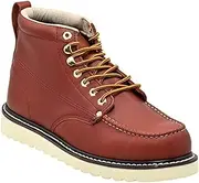 [Golden Fox] Men's Premium Leather Soft Toe Light Weight Industrial Construction Moc Work Boots Insulated