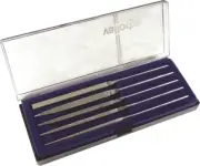 Vallorbe II NEEDLE FILE SET DA8432-D126 5Pcs Diamond Cut, Round Handle