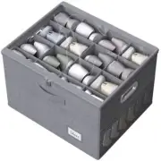 Shoe Organizer for Closet,Large Shoe Box Storage Containers 19.7x15.7x13 Grey