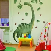 Large Dinosaur Wall Decals Watercolor Dino Footprint Neutral Wall Stickers Baby Toddler Kids Room Wall Decor Murals for Nursery Daycare Classroom Decoration