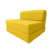 Yellow Sleeper Chair Folding Foam Beds, Portable Sleepover Mattress 6 x 36 x 70