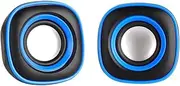 Mini 2.0 Speaker USB-Powered Desktop Speakers USB Powered Stereo Speaker System - Small Size - with Volume Control & 3.5 mm Audio Plug to Connect to Laptop, Notebook, Desktop, Computer(Blue)
