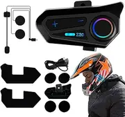 Motorcycle Helmet with Wireless Communication, Built-in Microphone, Noise Reduction, Waterproof IPX6, Touch Control, Ideal for Motorcyclists, Cyclists, Daily Travel, Women and Homm