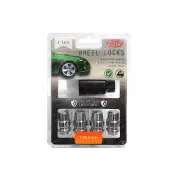SAAS Lock Nuts Splined Drive Acorn Bulge 7/16 Inch UNF - in a Pack of 4