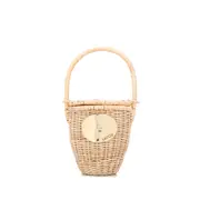 [Patou] Patou Wicker Bucket Bag ONE SIZE NEUTRALS