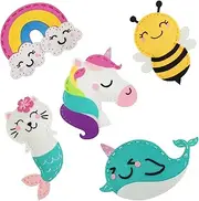 Cymbana Kids Sewing Kit Make Your Own Creative Felt Plush Animals Toy Craft Art Set for Beginners, Girls Gifts for Children 6+